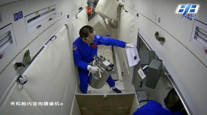 核心艙衛(wèi)生區(qū)。圖片來源：中國載人航天工程辦公室官方微信