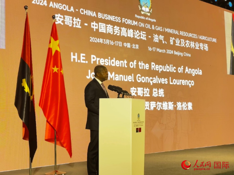 安哥拉總統(tǒng)若昂·曼努埃爾·貢薩爾維斯·洛倫索。人民網(wǎng)記者 張榮攝