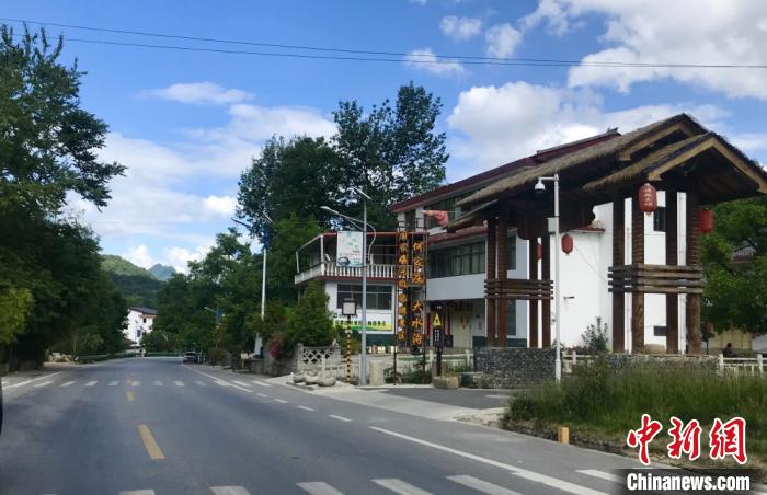 2020年6月10日，隴南康縣王壩鎮(zhèn)境內的美麗鄉(xiāng)村一隅，道路干凈整潔，房屋風格古樸。(資料圖) 閆姣 攝