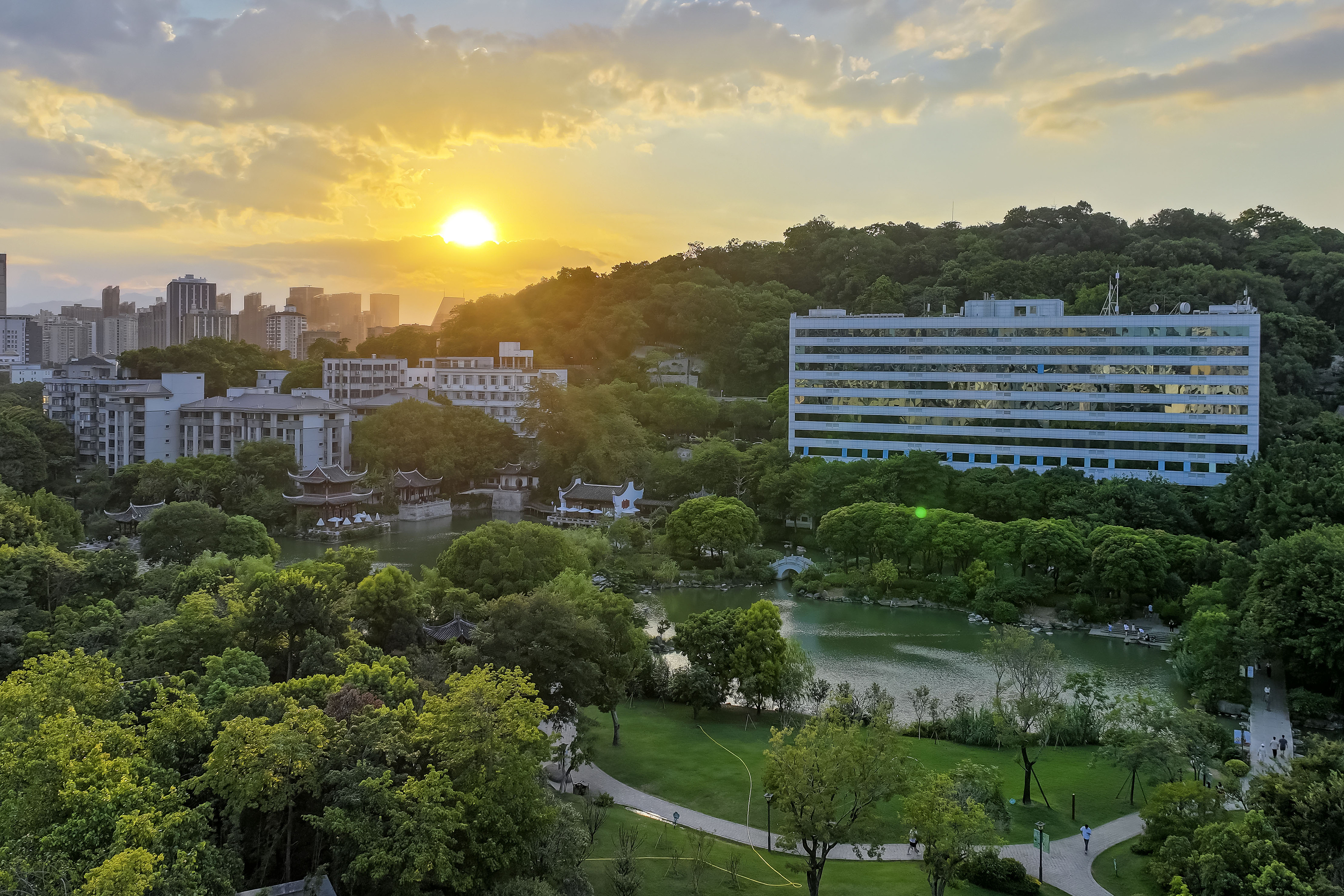 2024年7月17日，福州市鼓樓區(qū)黎明湖生態(tài)濕地公園。