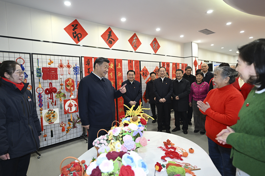 2025年1月23日，習(xí)近平總書記在沈陽大東區(qū)長安街道長安小區(qū)社區(qū)黨群服務(wù)中心考察。
