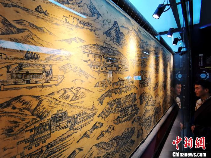 圖為歷代藏醫(yī)藥學教育機構展示?！?zhí)砀?攝