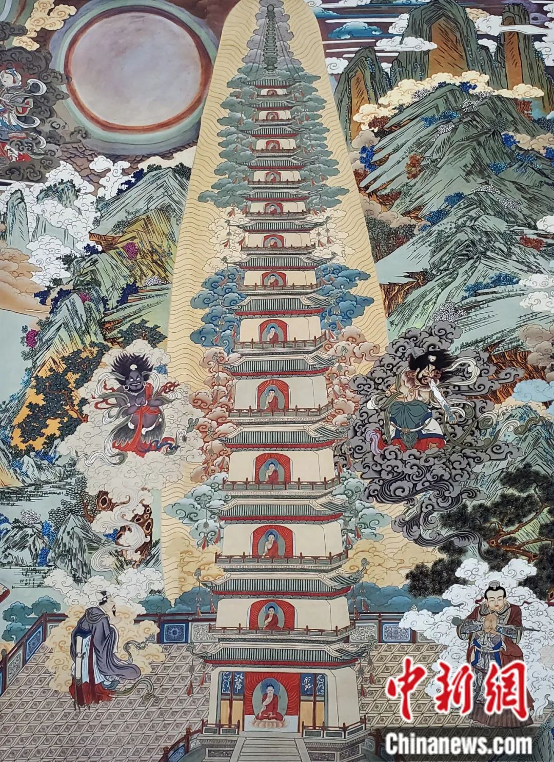 臨摹、補繪的青海瞿曇寺壁畫。受訪者 供圖