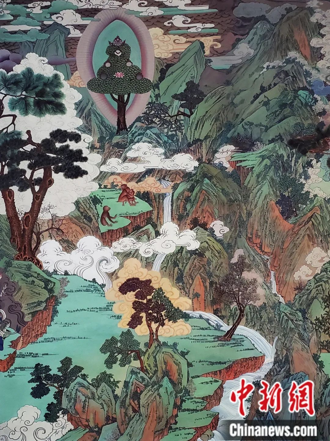 臨摹、補繪的青海瞿曇寺壁畫。受訪者 供圖